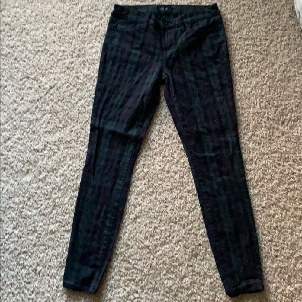 Plaid skinny pants